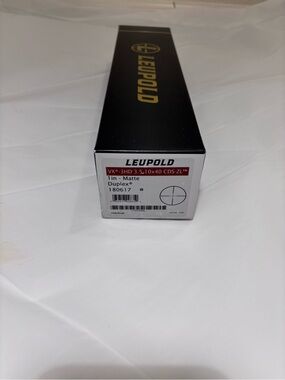 Leupold EMPTY BOX ONLY for VX-3HD 3.5-10x40 CDS-ZL Model 180617 w Guide